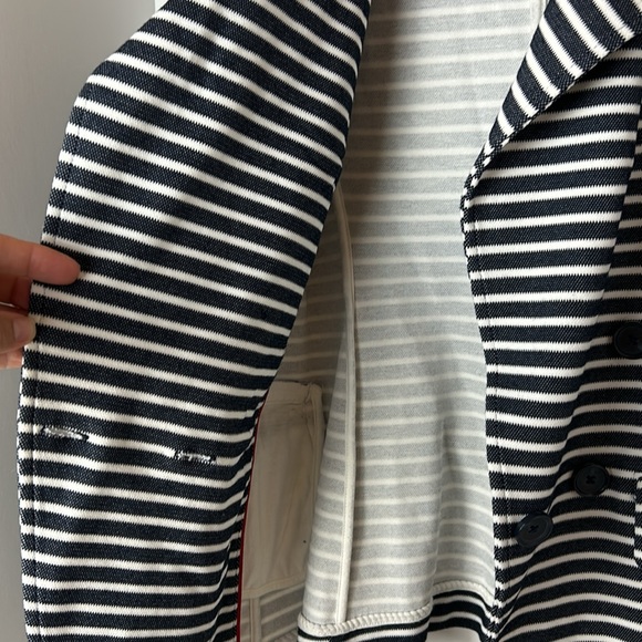 Banana Republic striped stretch knit Blazer SZ XS - Picture 4 of 6